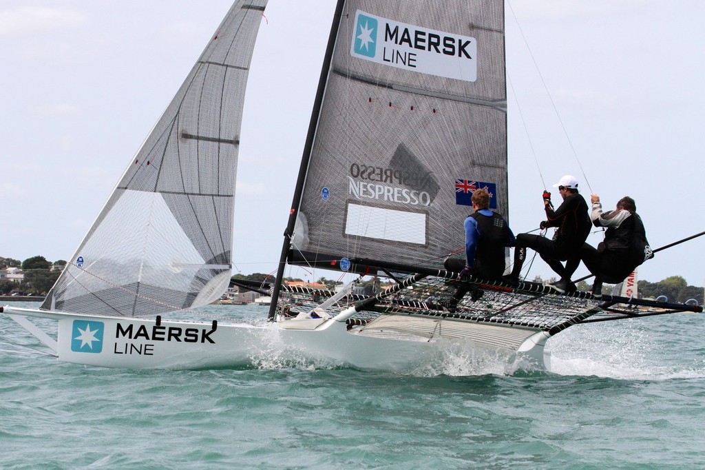 Maersk - 18ft skiff Nationals - Day 1, January 19, 2013 © Richard Gladwell www.photosport.co.nz